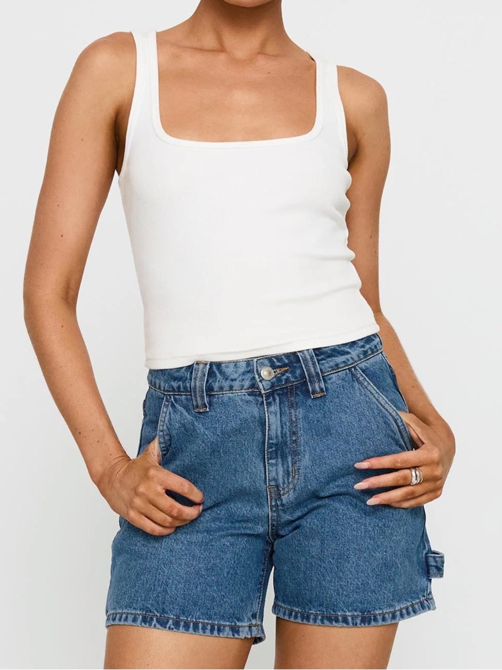 Princess Polly Denim Carpernter Shorts